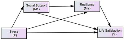 Social Support and Resilience as Mediators Between Stress and Life Satisfaction Among People With Substance Use Disorder in China